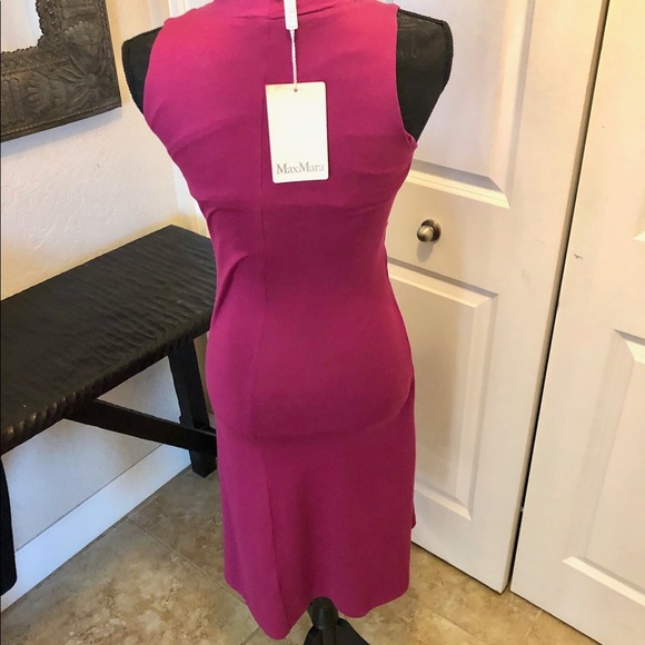 MaxMara Sleeveless Mid-Length Knit Dress | Pink - Picture 3 of 6